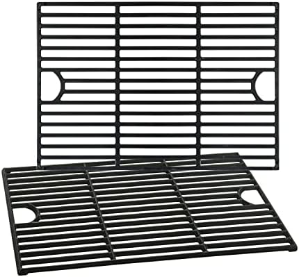Grill Grates for Nexgrill 4 Burner 720-0830H 720-0830D 720-0670A 720-0783C 720-0783E 720-0958A, 17" Cast Iron Replacement Parts for 5 Burner 720-0888N Charbroil 463241113 463446015, Kenmore Gas Grill by CANDANA