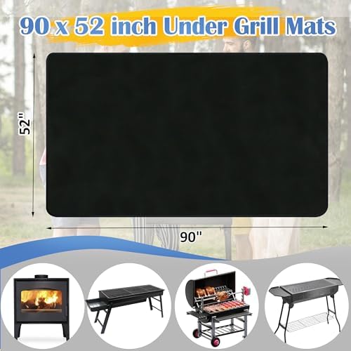 Ogrmar 90 x 52 Inch Under Grill Mats for Outdoor Grill Deck Protector - Image 2