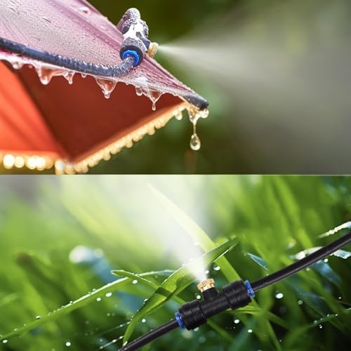 GOXAWEE Misting Cooling System, 26FT (8M) Mist Line, 7 Brass Mister Nozzles - Image 4