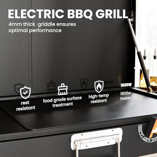 AEWHALE 2-in-1 Outdoor Table & Electric Grill 1800W - Image 3