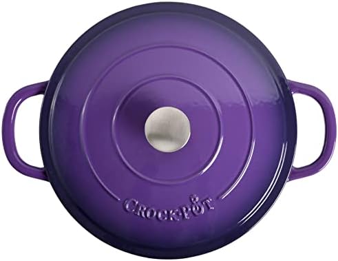 Crock-Pot Artisan Enameled Cast Iron Braiser W/Lid, 5 Quart, Lavender Purple - Image 4
