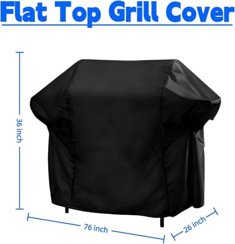 76 in Large Flat Top Grill Cover for Weber for CharBroil 4-6 Burner Griddle - Image 6