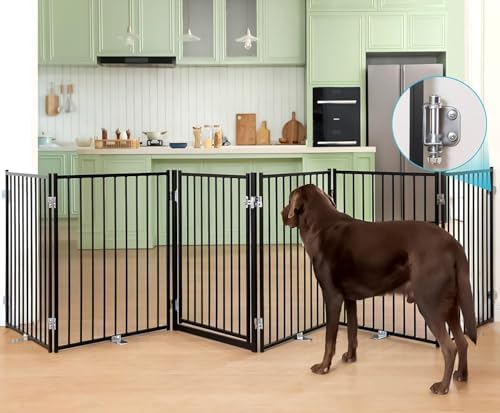 No Pawblems Freestanding Dog Gate with Door for Indoor & Outdoor, 30'' Tall by NoPawblems