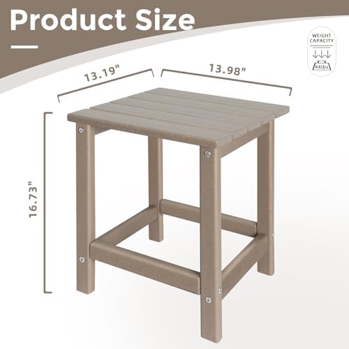 GARDENSTAR Outdoor Side Tables Adirondack, HDPE Small Table for Patio,Outside End Table for Porch, Deck, Pool, Weather Resistant/Easy Maintenance - Image 3