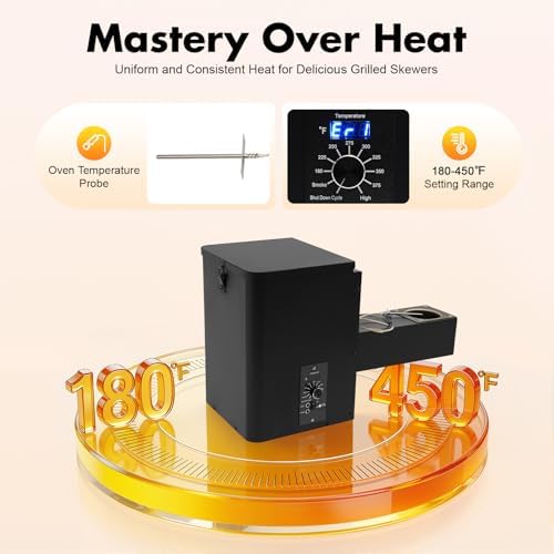 Pellet Smoker Pellet Hopper Assembly Kit, Electric Wood Pellet Smoker Grill Part with Digital Temperature Controller, for BBQ Smoke Bake Roast, 180℉- 500℉ Adjustment - Image 4