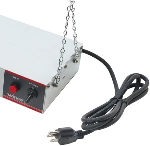 Winco 60" Silver Food Heat Lamp Strip Heater with Undermount Brackets - Image 4