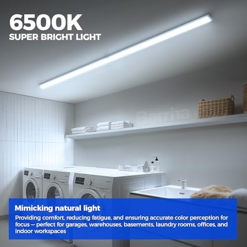 Barrina LED Shop Lights 4FT for Workshop, Garage, 45W 5000LM 6500K, 2 Packs - Image 4