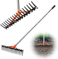 62 Inch Garden Rake with 17 Tempered Spring Steel Tines by CKLT
