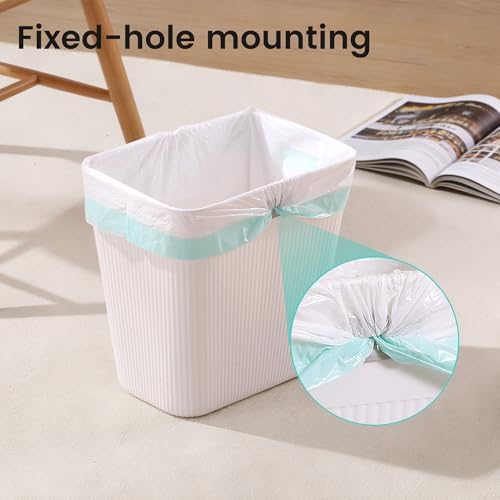 JOYMOOP Slim Trash Can 5-Pack, 2.2 Gallon Plastic Wastebasket for Bathroom, Bedroom, Office, Kitchen with 4 Rolls Bags, White - Image 3