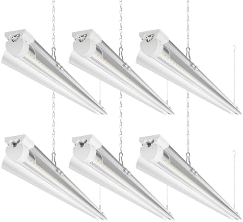 Barrina T8 LED Shop Lights 4FT, 40W 5500LM 6500K, High Output Tube, 6 Packs by Barrina