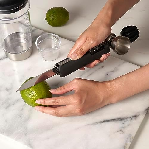 HOST All in One Bartender Multitool Set, 10 in 1 Bar Tool with Strainer, Muddler, Reamer, Jigger, Stirrer, Zester, Corkscrew, Opener, Knife and Channel Knife for Camping, Travel and Outdoor Use - Image 6