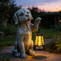 Dog Statue Garden with Solar Lantern - Ideal Gifts for Outdoor Patio, Figurine for Dogs – Gift for Mom, Grandma, Dog Lovers,Birthdays Housewarming Present by solarstatue