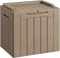 Devoko 30 Gallon Resin Deck Box Outdoor Indoor Waterproof Storage Box for Patio Furniture Pool Accessories Storage for Cushion Garden Tools (30 Gallon, Light Brown) by DEVOKO