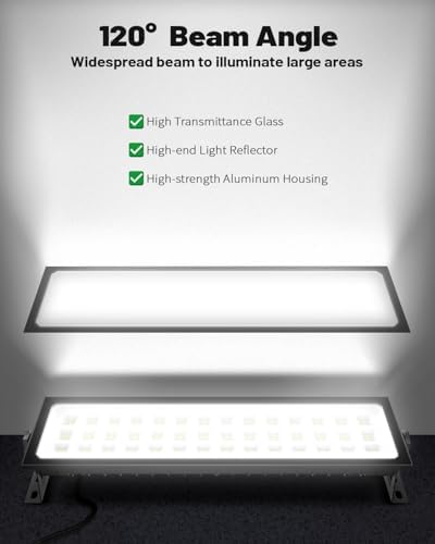 2 Pack Linkable LED Shop Lights, 100W 15000LM Garage Light 6000K - Image 5