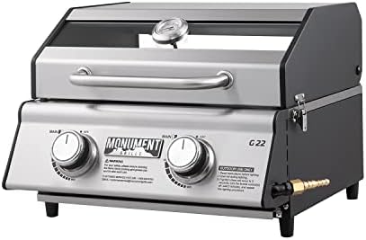 Monument Grills Clearview® 2-Burner Tabletop Propane Gas Grill with 1 Pound Tank Adapter(2 items) - Image 4