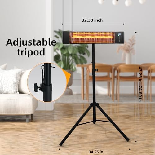 Infrared Heater for Outdoor use 1500W Patio Heater with Stand WEWARM - Image 5