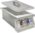 Double Side Burner for Outdoor Kitchen, 2 × 17,000 BTU Natural Gas Burners by Qualipo