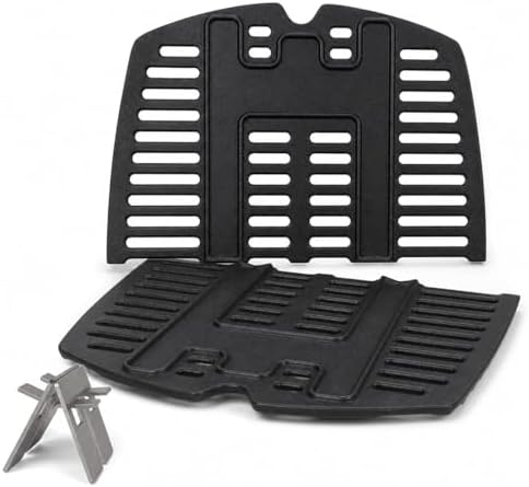 Uniflasy 7644 Cast Iron Grill Grates for Weber Q100, Q1000, Q120, Q1200, Q1400, 516001, 516002, 50060001, 51010001, 51060001, Baby Q Gas Grill, 2 Pack by Uniflasy