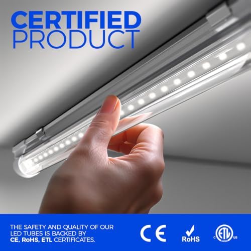 Barrina T8 LED Shop Lights 6FT, 60W 8500LM 5000K, High Output Tube, 6 Packs - Image 4