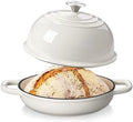 Velaze 5 QT Enameled Cast Iron Dutch Oven for Bread Baking with Dome Lid by Velaze