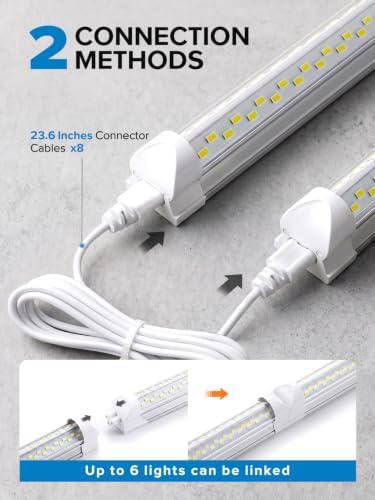 Super Bright 50W Led Shop Lights 4FT 10-Pack 5000K 7500LM For Garage Shop - Image 5