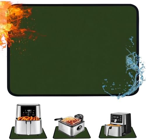 TOHONFOO Heat Resistant Mats for Countertop & Air Fryer, 29.5x21 in, Green by TOHONFOO