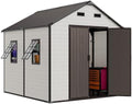 WACASA 8x8 FT Resin Plastic Outdoor Storage Shed with Floor by WACASA
