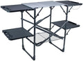GCI OUTDOOR Slim-Fold Cook Station | Portable Folding Kitchen Table with a Heat Resistant Tabletop, 4 Side Tables & Storage Rack, Perfect for Picnics & Camping Trips by Unknown