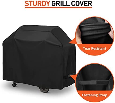 Arcedo BBQ Grill Cover 55 inch, Waterproof Grill Cover for Outdoor Grill, Rip-Proof, Fade Resistant Barbecue Gas Grill Cover for Weber, Char Broil, Nexgrill etc., All Weather Resistant - Image 6