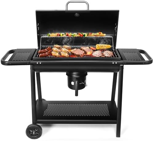 Realcook BBQ Barrel Charcoal Grill: Spacious Premium Outdoor Barbecue Grill by Realcook
