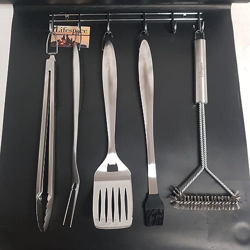 Lifespace Grill Utility Rack - 6 Hooks - Chrome Plated Mild Steel - Image 3