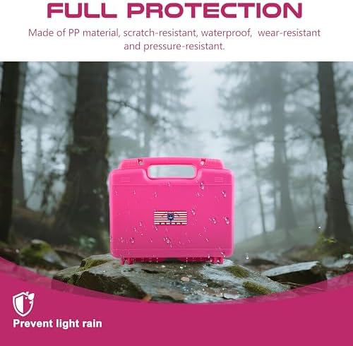 Kinghardcase 9mm Gun Case Lockable, TSA Approved Firearm Travel Case with TSA Lock, Pistol Case Hard Shell, Gun Safe for Handgun, Pistol, Revolver - Shockproof Gun Storage - Image 6