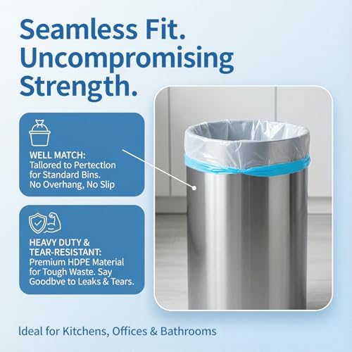 Medium 8 Gallon Trash Bags Drawstring,1.2 Mil,Unscented,100 Count - Image 5