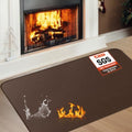 Fireproof Fireplace Rug for Home Protection, 3' x 2' x 0.04'', Brown by TOHONFOO