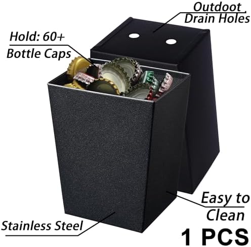 Black Stainless Bottle Cap Catcher Wall Mounted with Drain Holes - Image 2