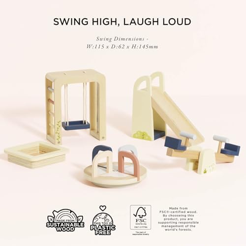 Le Toy Van Wooden Dollhouse Outdoor Furniture Set - Image 4