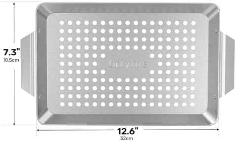Onlyfire Stainless Steel Perforated Grill Baskets, 3 Pack - Image 2
