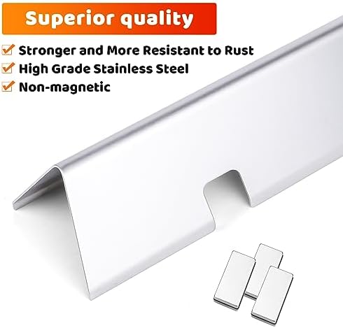 Uniflasy 7635 15.3 inch Flavorizer Bars for Weber Spirit I&II 200 Series, Spirit E210 S210 E220 S220 Gas Grills with Front Control Knobs, Weber GS4 Grill Parts, 16GA Stainless Steel Grill Heat Plates - Image 5