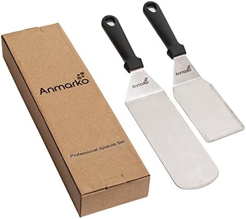Spatula Turner Stainless Steel - Metal Spatula Set - Hibachi Spatula Great as BBQ Grill Accessories for Grill and Flat Top Griddle - Image 7