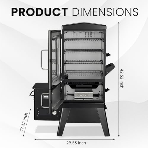 Pellet Smoker with Cover, Electric Wood Pellet Smoker Grill With Meat Probe and Hook, 616 Sq in Cooking Area LED Display Temperature Control, Outdoor Cooking, Patio, Garden Barbecue - Image 3