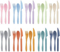 Zoyiancy 10 Sets Wheat Straw Cutlery Set, Reusable Flatware Utensils Set by ZoyiancyLifeButler