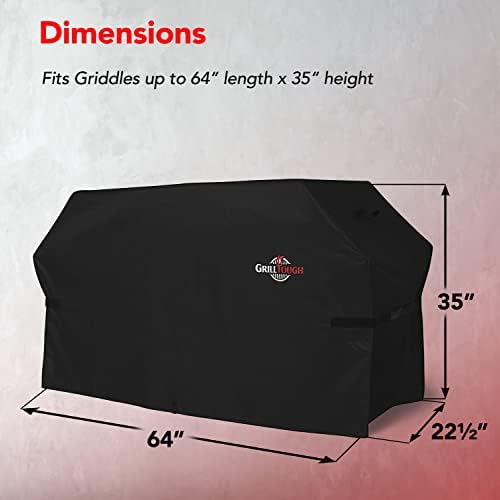 GrillTough Heavy Duty Griddle Cover for Outdoor Grill, 36 Inch Black - Image 5