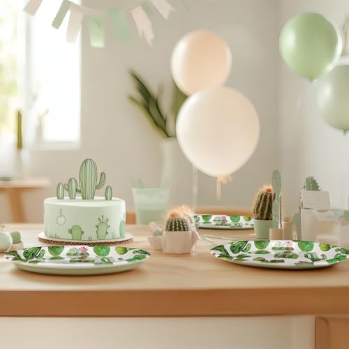 Cactus Party Decorations - Cactus Party Plates and Napkins for Kids Birthday Party, Serves 20 Guests - Image 6