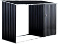 8x5 FT Firewood Storage Shed,2-in-1 Galvanized Steel Outdoor Shelter Rack by Unknown