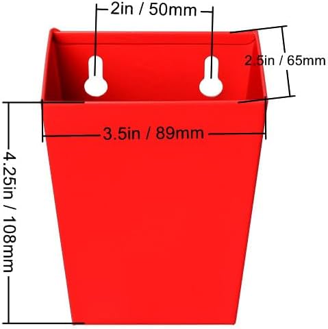 Red Bottle Cap Catcher Wall Mounted Stainless Steel with Drain Holes - Image 5