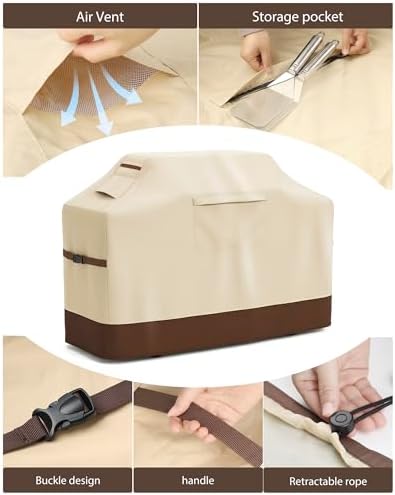 Vailge Grill Cover for Outdoor Grill & Waterproof 600D BBQ Cover 60 Inch - Image 4