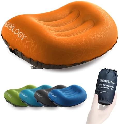 TREKOLOGY Aluft 2.0 Small Inflatable Camping Pillow for Backpacking, Travel by TREKOLOGY
