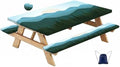 CAPSCEOLL Fitted Picnic Table Cover with Bench Covers 8ft - Green Mountain by CAPSCEOLL