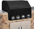 Covers & All Built-in Grill Cover for Outdoor Grill – Heavy Duty 12 oz Waterproof Built-in BBQ Grill Cover, PVC-Coated Polyester with Elastic Hem for Snug Fit (44 x 26 x 24 inches, Black) by CoversAll