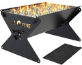 GasOne 15” Portable Charcoal Grill – Foldable BBQ Grill – Camping Grills for Backyard, Bonfire, Patio – Heavy-Duty Portable Fire Pit – Camp Cooking Gear by GasOne